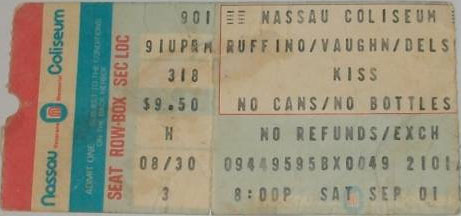 Ticket from Uniondale, NY, USA 01 September 1979 show