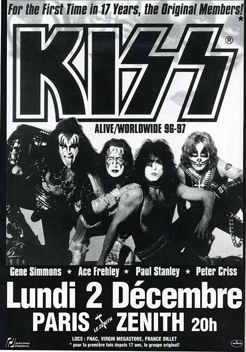 Poster from Paris, France 02 December 1996 show
