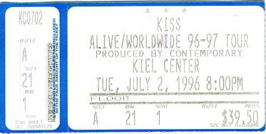 Ticket from 02 July 1996 show St Louis, MO, USA