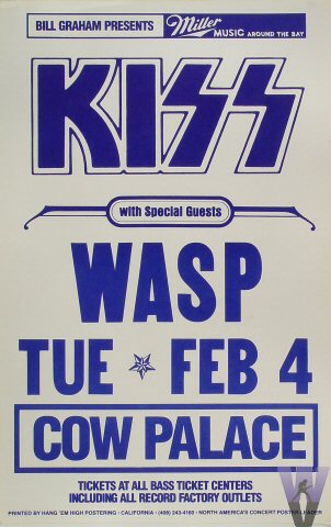 Poster from San Francisco, CA, USA 04 February 1986 show