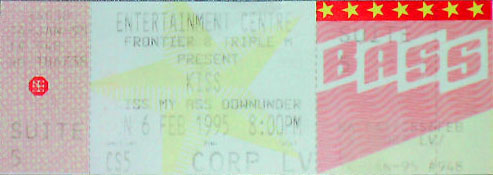 Ticket from Adelaide, Australia 06 February 1995 show