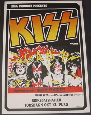 Poster from Stockholm, Sweden 09 October 1980 show