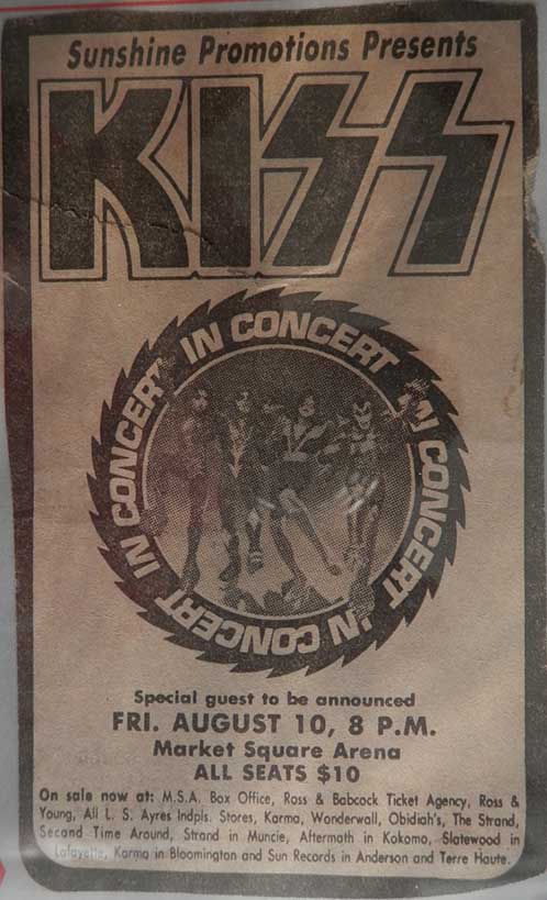 Poster from Indianapolis, IN, USA 10 August 1979 show