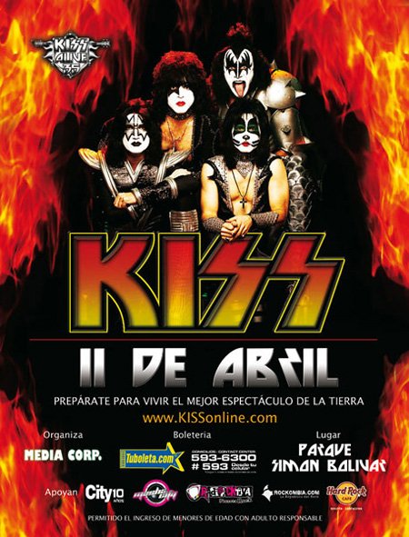 Poster from Bogota, Colombia 11 April 2009 show