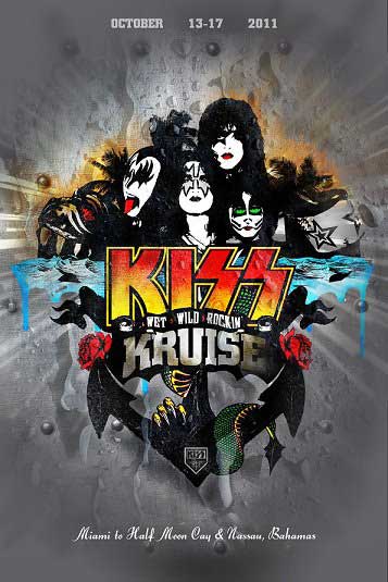 Poster from 14 October 2011 show Kiss Kruise 2011