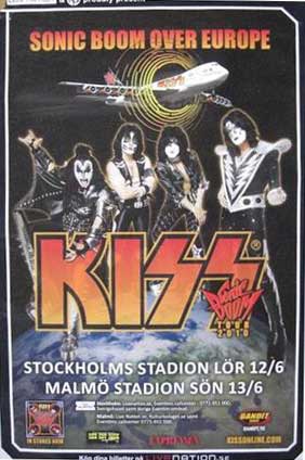 Poster from Malmo, Sweden 13 June 2010 show