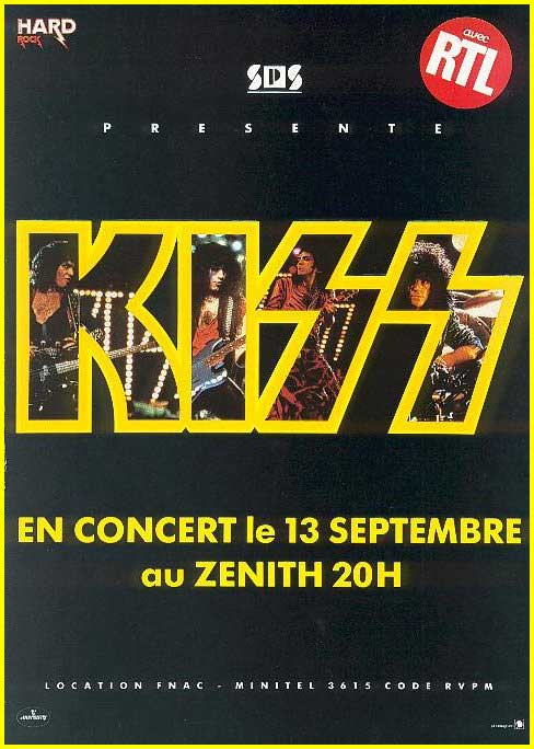 Poster from Paris, France 13 September 1988 show