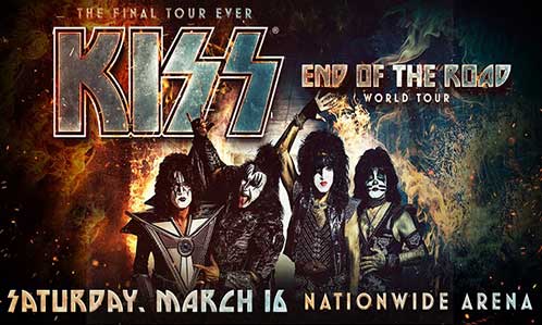 Poster from Kiss Columbus, OH, USA 16 March 2019 show