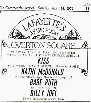 Poster from 17 April 1974 show Memphis, TN, USA
