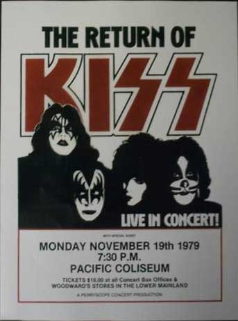 Poster from Vancouver, Canada 19 November 1979 show