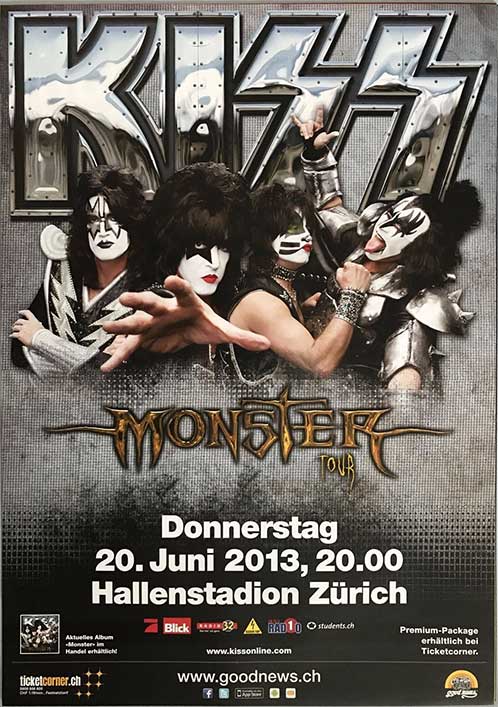 Poster from 20 June 2013 show Zurich, Switzerland