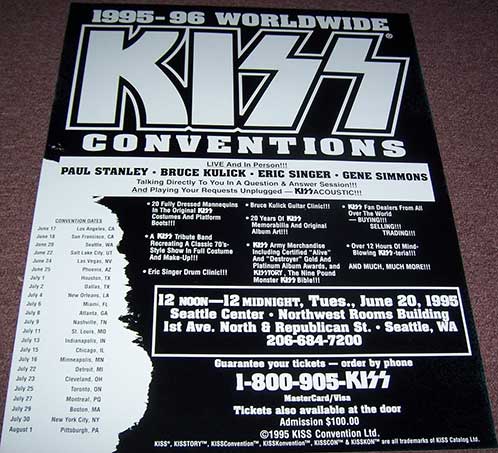 Poster from Seattle, Washington, WA, USA 20 June 1995 show