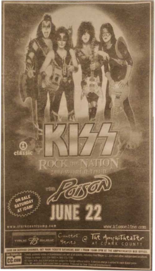Advert from Portland, OR, USA 22 June 2004 show