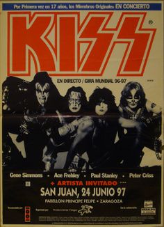 Poster from Zaragoza, Spain 24 June 1997 show