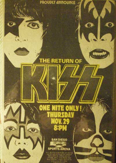 Poster from 29 November 1979 show San Diego, CA, USA