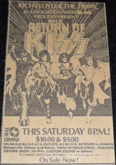 Advert from Atlanta, GA, USA 30 June 1979 show