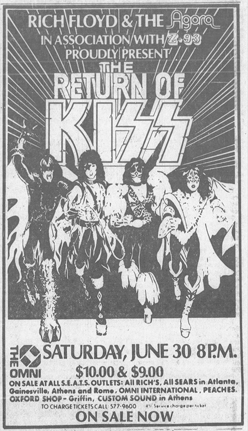 Advert from Atlanta, GA, USA 30 June 1979 show
