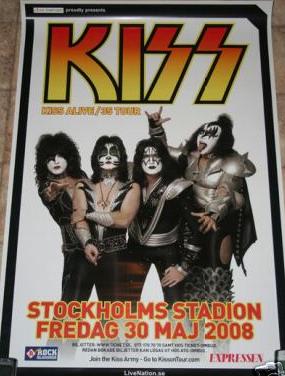 Poster from 30 May 2008 show Stockholm, Sweden