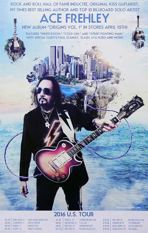 Poster from Ace Frehley Wilkes-Barre, PA, USA 15 April 2016 show