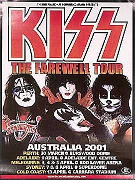 Poster from 03 April 2001 show Melbourne, Australia