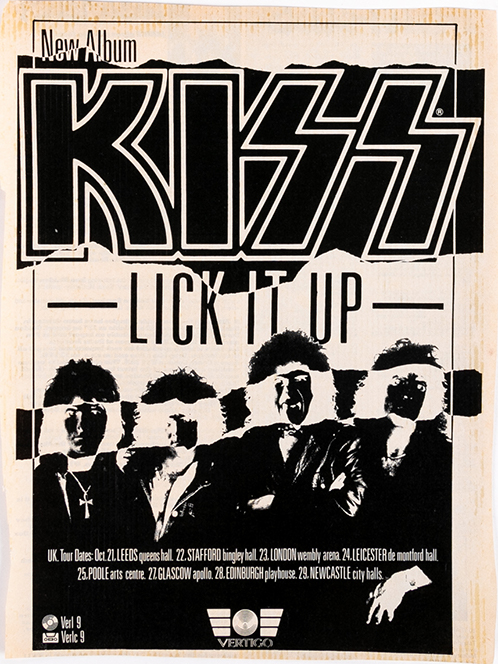 Poster from Glasgow, Scotland 27 October 1983 show