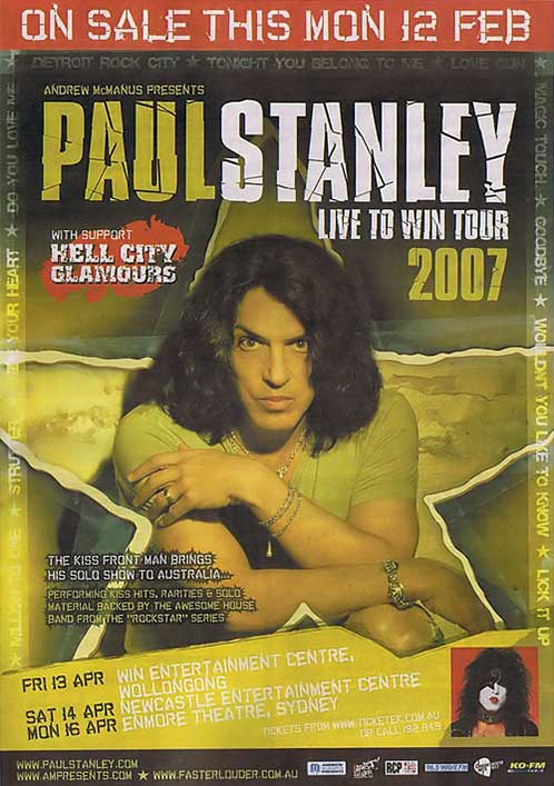 Poster from Newcastle, Australia 14 April 2007 show