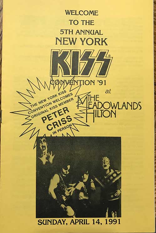 Flyer from Peter Criss All Star Jam @ Kiss 5th Annual NY Convention Secaucus, NJ, USA 14 April 1991 show