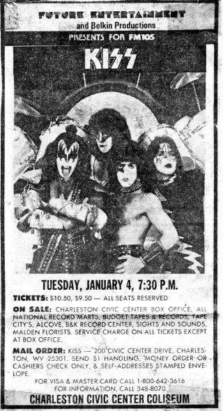 Advert from Charleston, WV, USA 04 January 1983 show