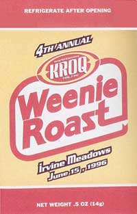 KROQ Weenie Roast 1996 Tourbook Cover